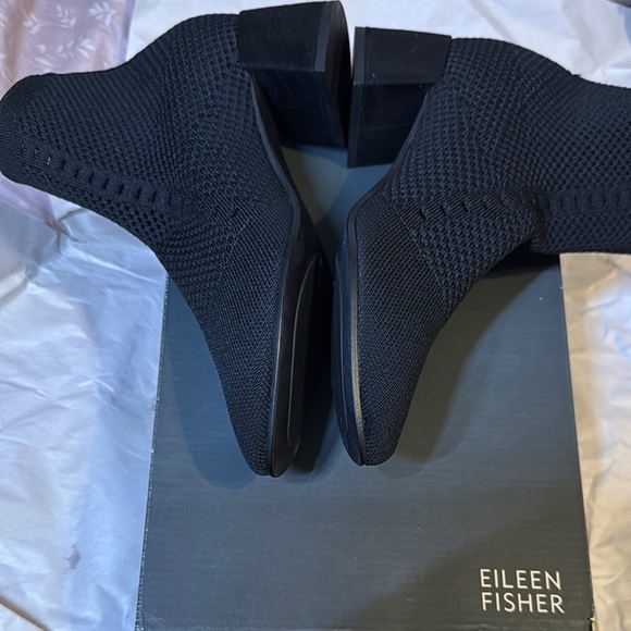 Black Knit Ankle Boots - Picture 9 of 9